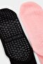 Black-Pink 4-Pair Cotton Blend Striped Jacquard Knitted Socks Thmaw27Co00033 - 3
