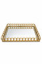 Gold Decorative Tray with Mirrored Ring Detail Large (27X40) - 7