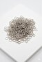 6*6 mm Metal Silver Color Ring (100 Pieces) - 3