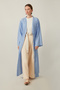 V-Neck Abaya Baby Blue - 8