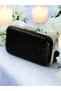 Black Color Shiny Imported Fabric Evening Bag Evening Bag Portfolio Clutch - 2