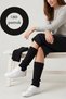 Dust-Proof Knitwear Knitted Below-Knee Calf Ankle Warmer Tightening Anti-Slip Provides a Slim Look - 3
