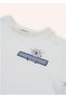 Baby Boy Crew Neck T-Shirt with Striped Sleeve Detail 0-5 Years White - 3