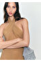 Semi-Transparent Long Dress Cross Collar