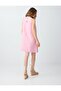 Pink 100% Linen Sleeveless Crew Neck Mini Dress - 4