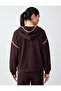 Bitter Brown Pocket Detailed Hooded Modal Knitted Jacket - 6