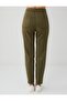 Khaki Normal Waist Normal Leg Gabardine Trousers - 5