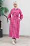Buttoned Cashmere Coat Pink 19600 - 3