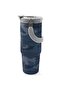 Camouflage Patterned Thermos with Straw and Direct Drinking Steel Cup 900 ml 38742 - 5