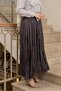 Elastic Waist Skirt with Stones 1401 - Anthracite - 4