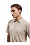 Short Sleeve Cotton Blended Regular Fit Textured Polo Neck T-Shirt - 3