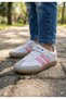 White Pink Children's Sneaker Flat Sole Velcro Lace-Up Sports Shoes - 3