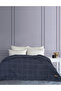 Denzy 100% Cotton Waffle Bedspread & Pike 240X260 cm Navy Blue