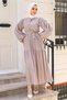 Women's Puder Balloon Sleeve Belted Casual Dress t 08002 - 2