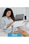 Foldable Lap Table for Bed, Laptop Stand with Cup Holder & Tablet Slot, Lift Handle - 4