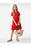 Crew Neck Wrinkled Fabric Short Sleeve Dress