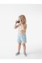 Cotton Textured Shorts with Elastic Waist - 3