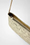 Women's Gold Star Embroidered Baguette Leather Hand and Shoulder Bag - 8
