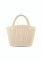 Knitted Pattern Beach Bag, Children's Beach Bag 5.2 Liters Cream 29.5X16X31.5 cm - 6