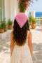 Vanilla Hand Knitted Girls' Summer Bamboo Yarn Bandana - 4