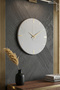 Seyhan Modern Model, Decorative, Metal, Mirrored, Silent Clockwork Mechanism Wall Clock (40cm) - 3