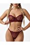Lace Underwire Women's Burgundy Bra Set Lingerie Set Bralet Set Plus Size Option C Cup B Cup C Cup - 2