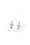 Multi-stone earrings - silver