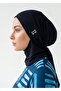 قبعة بحرية للنساء المحجبات باللون الأزرق الداكن - مع شعار أبيض مطرز - 2