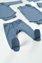 Derry Unisex 9 Piece Hospital Discharge Set Organic Cotton Newborn Set - Blue - 6