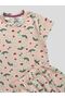 Girl's 100% Cotton Pink Rainbow Patterned Short Sleeve Shorts Summer Pajama Set - 4