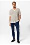 Apaş collar striped knitted men's t-shirt - 3