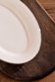 4442 Gardenya Set of 2 Porcelain Platinum Meshed Boat Plates - Oval Breakfast Serving Set 25cm - 2