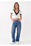 Women's White Short Sleeve V-Neck Low-Cut Spring Crop Blouse