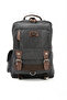 Eba-6235 Canvas (Cotton) Backpack with Laptop Compartment Camping Travel School Bag Black - 5