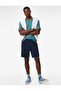 Cotton Pocketed Muslin Bermuda Shorts with Tie Waist