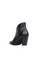 Black leather women's heeled boots 01wr1404 - 4