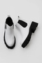 White Flotter Leather Women's Heeled Boots 01Wt1705