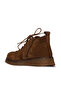Tan Suede Women's Flat Boots 01Wv5204 - 4