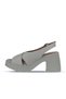 Ecru Leather Women's Wedge Heel Pack Shoes 01Wy12202 - 3