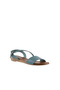 Blue Leather Women Sandals 01Ws6012 - 3