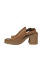 Tan Leather Women's Heeled Sandals 01Wy12700 - 4