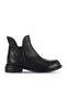 Black Leather Women's Heeled Boots 01Wd1900