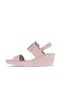 Dusty Rose Leather Women's Wedge Heeled Sandals 01Wa0400 - 3