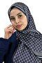 شال حرير تويلي - سلسلة خاصة - أزرق داكن فاتح