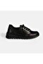 Women's Black Lace-Up Desacomfort Leather Sneaker - 2