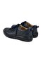 Women's Navy Blue Leather Sports Shoes - 7