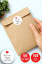 50-Piece Gift Packaging Set, 11X20 cm Kraft Paper Bags (11X20 cm) and 105 Stickers