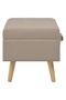 Taburete cu depozitare, 3 buc., bej, material textil - 4