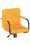 Scaun de bar, galben muștar, material textil - 7