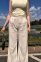 Palazzo Linen Trousers - Velcro Waist Design - 2